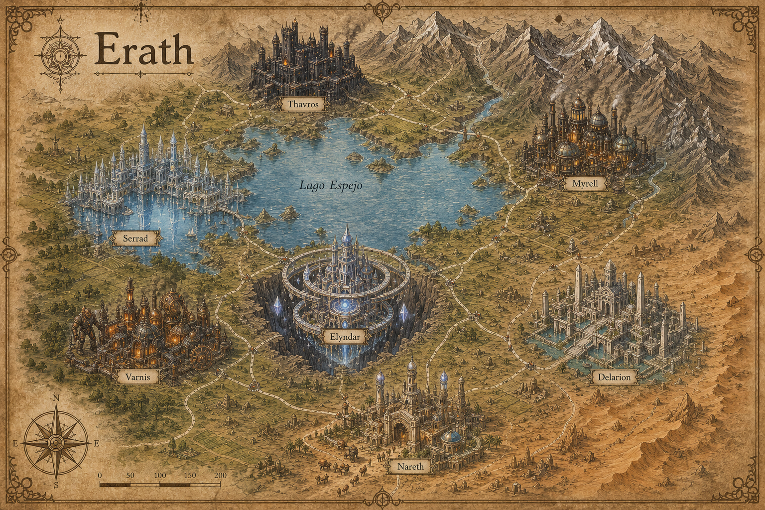 Confederacion de Erath - atlas completo de la region arcana
